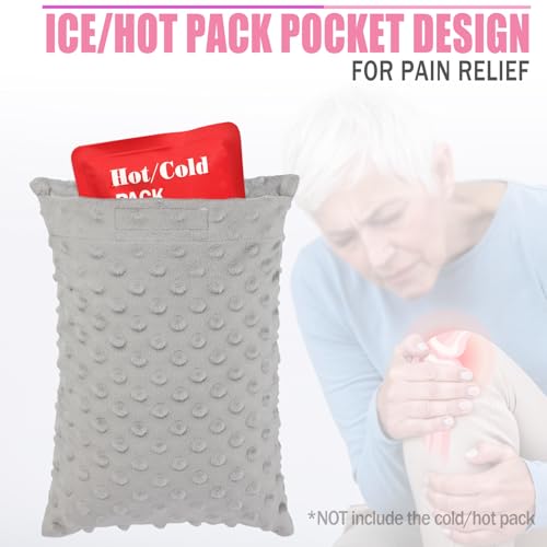 41owfimzpml.jpg Comfortable Minky Dot Light Gray Knee Pillow for Side Sleepers Joint Support Pillows Back Pain Relief After Surgery