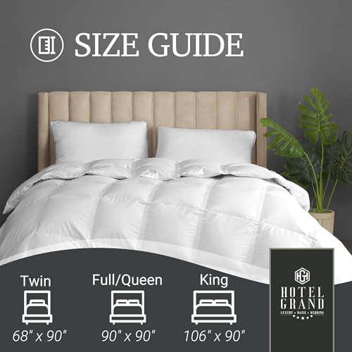 41pd85aqcrl 2.jpg Grand White Goose Down Fiber Comforter Full Queen Size - Fluffy All Season Duvet Insert Queen Medium Warmth