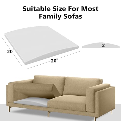 41pyuxbgspl 1.jpg High Density Foam Replacement Cushions for Sagging Sectional Chair and Sofa Gray Set of 3 | Supportive Insert Pads f