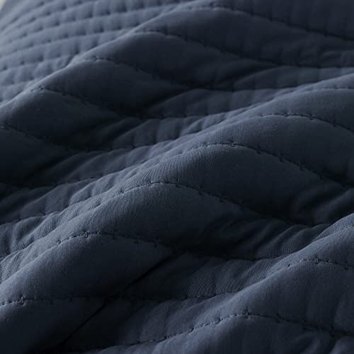 41pzfmgyx7l.jpg ROARINGWILD Oversized California Cal King Size Navy Blue Quilt Bedding Sets for Adults, Lightweight Comforter Bed Cover,