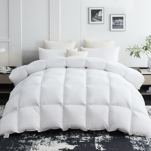 41pktqbrtbl 1.jpg L LOVSOUL 75% Goose Down Fiber Fluffy Ultra Soft King Size Comforter for All Season Use | L LOVSOUL 850+ Fill Power