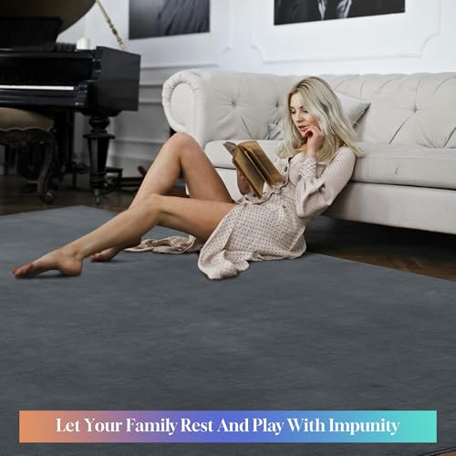 41psp4maxil 1.jpg HOMBYS 12x15ft Large Area Rug for Living Room - Fluffy Soft, Non-Shedding Floor Carpet with Non-Slip Backing - Indoor Of