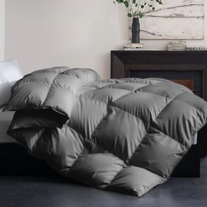 Cosybay King Size Ultra Fluffy Feather Down Comforter - All Season Luxury Bedding for Adults | Cosybay 100% Cotton K