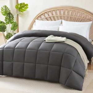100% Viscose Made from Bamboo Breathable Cooling Comforter for Hot Sleepers | Silky Soft King Size All Season Comfor