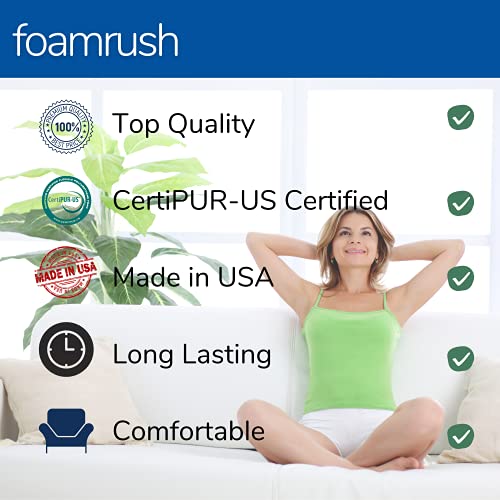 41rahxcx65l 1.jpg FoamRush High Density Firm Upholstery Foam 6" x 24" x 27" (Chair Cushion Square Foam for Dining Chairs, Wheelchair Seat