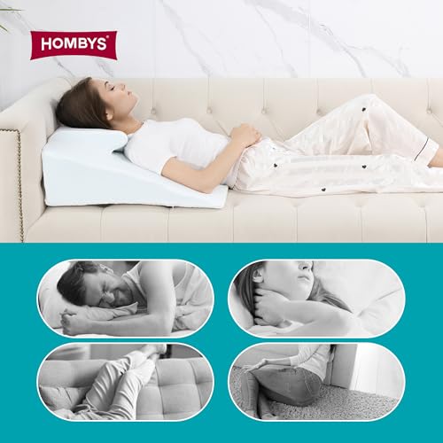 41rkeuogmnl.jpg HOMBYS Adjustable Bed Wedge Pillow for Pressure Relief and Snoring