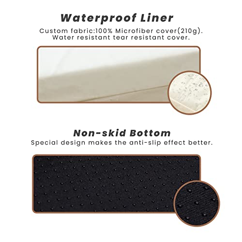 41seib59i8l 1.jpg Laifug Orthopedic Memory Foam Dog Bed Pillow for Extra Large Dogs Durable Water Proof Liner & Removable Washable Cover &