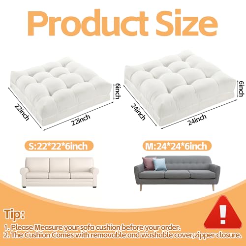 41si9bdzvl 1.jpg Height-Adjustable Memory Foam Couch Cushion Replacement, High-Density Upholstery Wrapped S | Balapet Memory Foam Cou