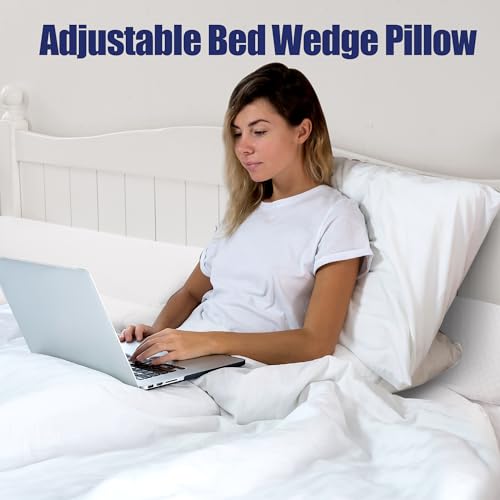 41sslyfcol.jpg HOMBYS Wedge Pillow Headboard Gap Filler for King Size Bed, Foldable & Multi Functional, Fill Gap (0-7") Between Headboa