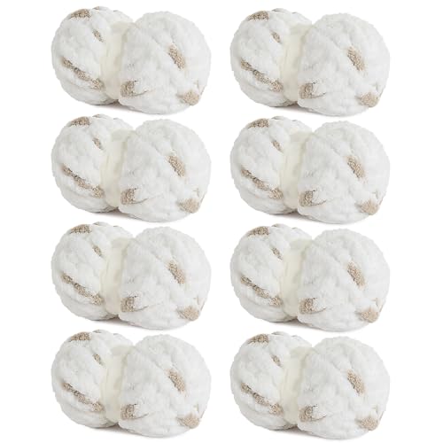 41sclgfslhl 1.jpg Chunky Chenille Yarn for Hand Knitting | Fluffy Plush Thick Yarn for Arm Knitting | Big Soft Speckle Yarn for Croch