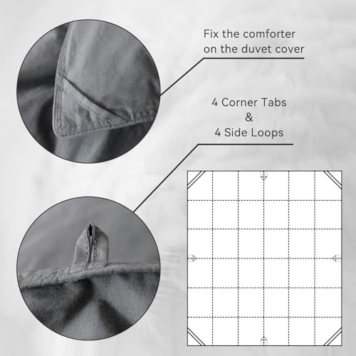 41shfi0acgl 3.jpg Goose Feather Down Comforter King Size for All Season Sleeping, Hotel Style Bedding, 750+ Fill Power, 100% Organic Co