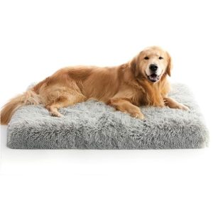 MIHIKK Large Orthopedic Dog Bed for Anxiety, Removable Washable Cover, Waterproof, 35x22 Inch, Gray MIHIKK Large Egg C