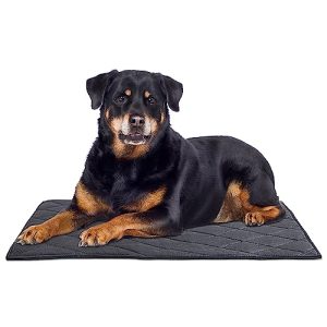 MABOZOO Durable Chew Proof Dog Bed for Aggressive Chewers, Tough Indestructible Dog Crate Mat, Washable Waterproof Pet B