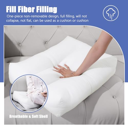 41t50mads0l 1.jpg HOMBYS Removable Waist Cushion for Sofa Back, Lumbar Support, 24" x 18" | HOMBYS Couch Back Cushions Replacement, 24