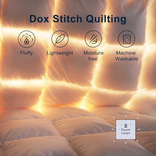 41twf5p0fol.jpg Hotel Luxury White 100% Cotton Oversize King Comforter with 8 Corner Tabs