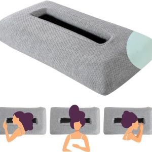 HOMBYS Memory Foam Ear Piercing Pillow for Side Sleepers with Super Big Hole, No Need to Align Ear, Relief Ear Pain, 20x