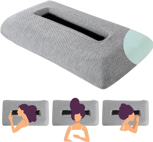 41uha0pjqbl.jpg HOMBYS Memory Foam Ear Piercing Pillow for Side Sleepers, Large Hole for Easy Turning