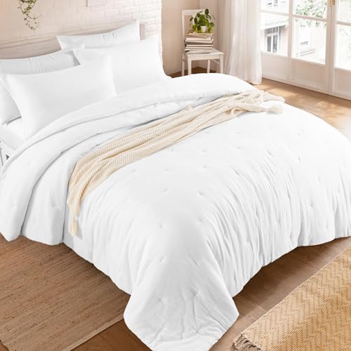41ulfb0gcml.jpg HOMBYS 100% Cotton Muslin Oversized King Comforter for Summer Use, Lightweight and Breathable Down Alternative Soft G