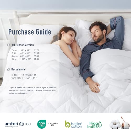 41v1sdwzal 1.jpg Down Alternative Cotton Queen Size Fluffy Comforter White Durable Breathable Lightweight All Season | 100% Cotton Qu