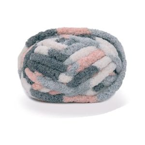 Super Soft Chunky Knit Chenille Yarn for Blankets, Pink, White, Grey
