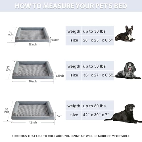 41wfkmcho5l 1.jpg BFPETHOME Extra Large Orthopedic Dog Bed for Medium to Large Jumbo Dogs with Removable Washable Waterproof Cover for Com