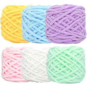 Chunky Chenille Yarn for Crochet Lovers - Soft & Warm for Winter Projects | Chunky Chenille Yarn Ideal for Beginners