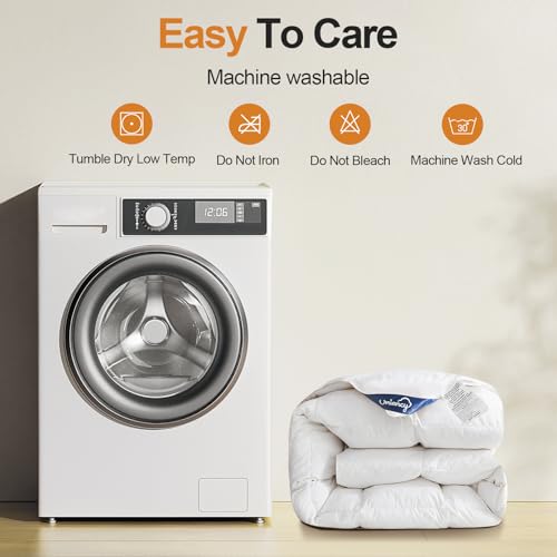 41xauxkbltl.jpg Extra Fluffy Feather Down Comforter, King Size, All Season White