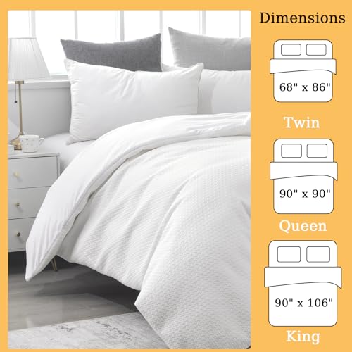 41xbz45f8vl.jpg HOMBYS Reversible Waterproof Duvet Cover for Pets, Dog, Cat, Kids, Elder, King 90"x106" | Breathable White Waterproo