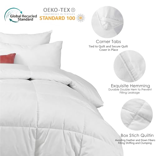 41xbzlxkrpl.jpg BPC Queen Size Feather Comforter - Fluffy and Luxurious All Season Duvet Insert | BPC Queen Size Feather Comforter -