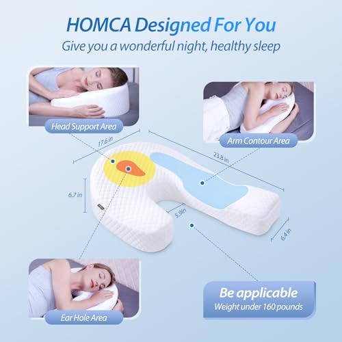41y8fnyqdjl 1.jpg Memory Foam U Shaped Pillows for Side Sleepers with Neck and Shoulder Pain Relief Memory Foam U Shaped Shoulder Pillow f