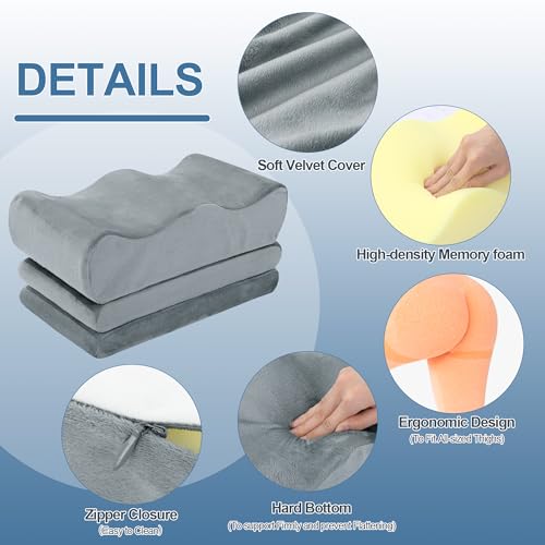 41ypggc8t6l 1.jpg HOMBYS Adjustable Height BBL Pillow for After Surgery Recovery - High Density Foam Durable Butt Pillow for Sleeping,