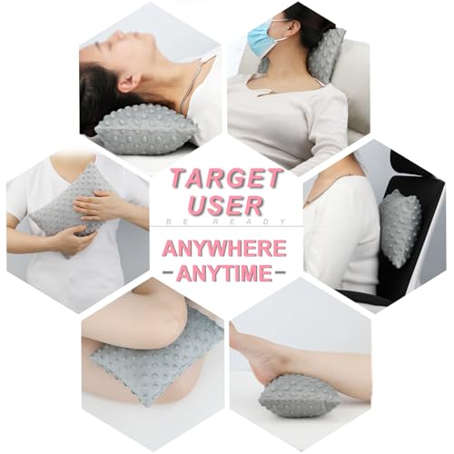 41yzhywgsfl.jpg Comfortable Minky Dot Light Gray Knee Pillow for Side Sleepers Joint Support Pillows Back Pain Relief After Surgery