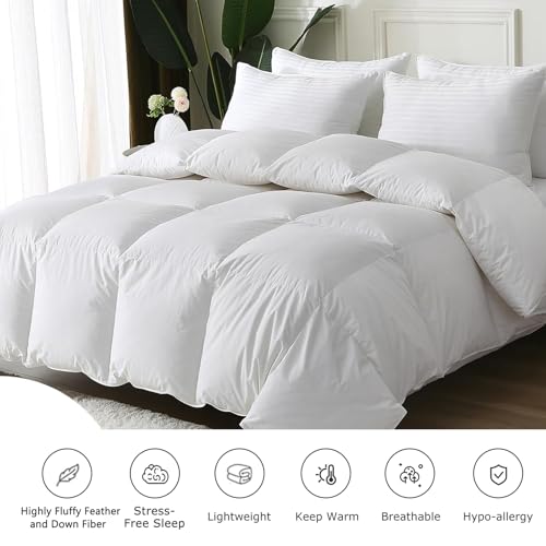41yitkqodl.jpg BPC Queen Size Feather Comforter - Fluffy and Luxurious All Season Duvet Insert | BPC Queen Size Feather Comforter -