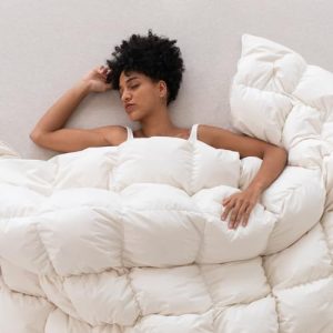 Three Geese Down Feathers Fiber Oversized King Size Comforter - 750 Fill Power All Season Duvet Insert, Ultra-Soft Hotel