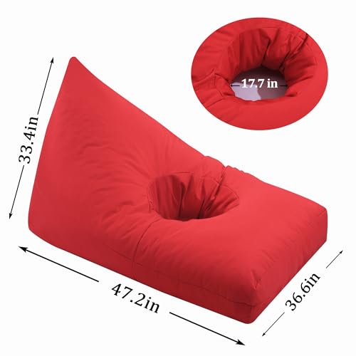 41ziiwcoq7l 1.jpg HOMBYS Red BBL Chair for Post-Surgery Sitting and Sleeping with Shredded Foam Filling HOMBYS Red Brazilian Butt Lift P