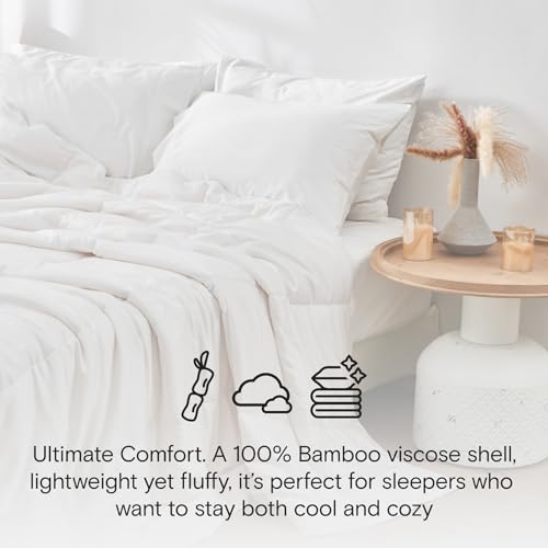 41zbvqdp5l 3.jpg DOZ All Season Cooling Comforter, Breathable and Soft, Perfect for Summer and Winter, Soft and Light, 100% Viscose De
