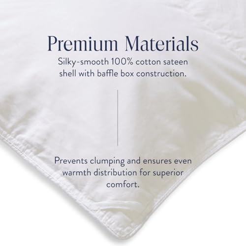 41zlfwit2il 1.jpg Brooklinen All Season Luxury Down Comforter for Comfort and Warmth - Baffle Box Construction King/Cali King Size Comf