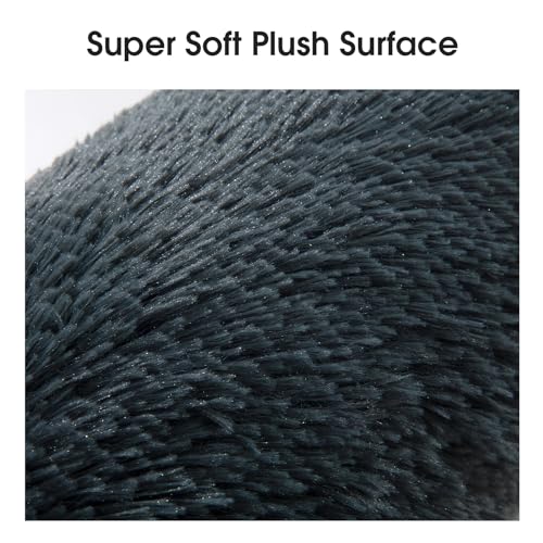 51 eqgw6zal.jpg HOMBYS Soft Faux Fur Calming Pet Pillow for Large & Medium Dogs (Dark Grey, 25"x8"x4") HOMBYS Machine Washable Dog Pil