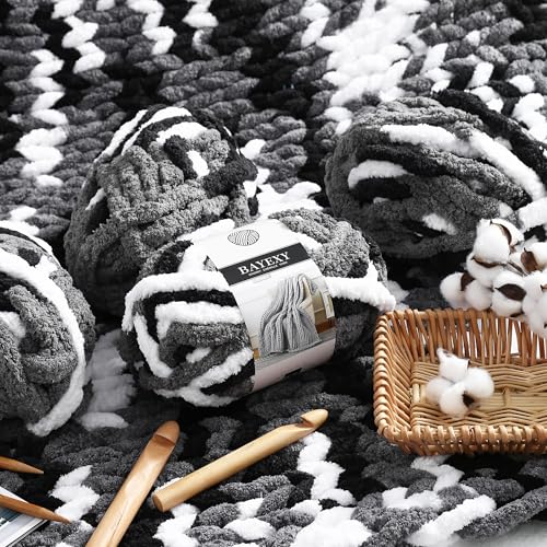 510fexampcl.jpg Jumbo Panda Chunky Chenille Yarn 8 Pack for Knitting and Crocheting