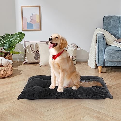 510x0jhebl.jpg Chew Proof Dog Bed for Medium Dogs, Durable Indoor Outdoor Crate Pad for Teething Puppies, 35"x22" | Stable Kennel P