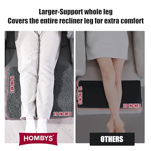 511jyajcqgl 1.jpg Extra Large Sherpa Foam Recliner Leg Pillow for Sleeping and Relaxing | Wave Shape Recliner Foot Rest Cushion, Back