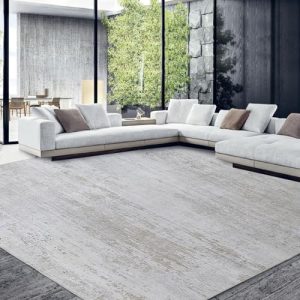 HOMBYS 9x12 Modern Area Rug - Large Boho Floor Carpet for Living Room & Bedroom, Abstract Home Deco, Khaki, Machine Wash