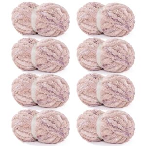 HOMBYS Super Bulky Chenille Yarn for Chunky Blankets - Soft and Plush for Beginners HOMBYS Chunky Chenille Yarn for Hand