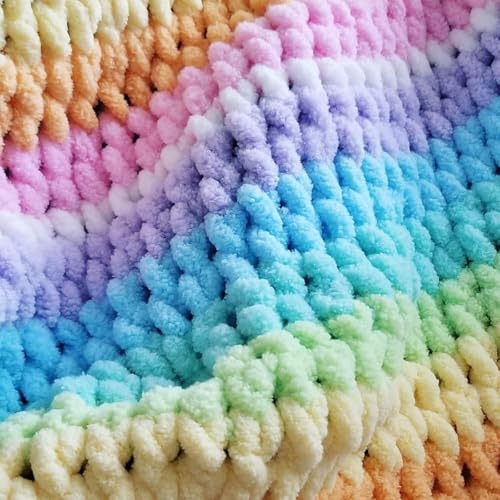 511mnrgdql 1.jpg Golden Yellow Chunky Chenille Yarn for Crocheting and Knitting Beginners | Thick Soft Chunky Chenille Yarn for Baby