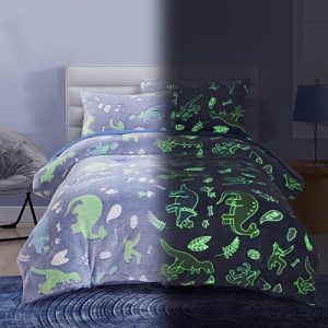 HOMBYS Glow in The Dark Comforter Set for Boys Kids Twin Bed|Ultra Soft Down Alternative Comforter|Bed in a Bag