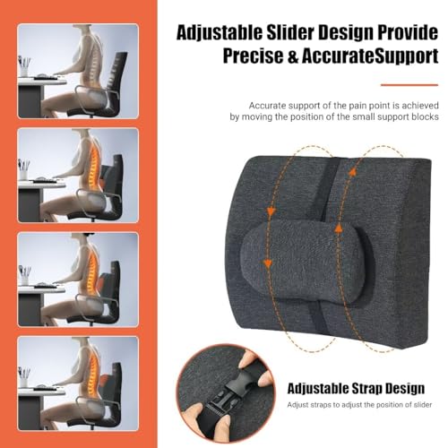 513ntulzqrl.jpg HOMBYS Recliner Lumbar Support Pillow with Adjustable Slider