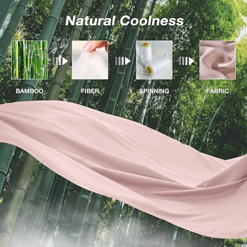 5143cgmxyel.jpg JELLYMONI Cooling Duvet Cover Queen Size - Breathable 100% Viscose Derived from Bamboo Bedding Set for Hot Sleepers, 3 P