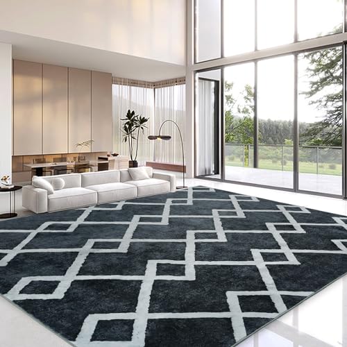 514klj8fr2l 2.jpg HOMBYS 9 x 12 ft Moroccan Style Area Rug for Modern Contemporary Living Room Home Deco | Large Geometric Boho Non-Sl
