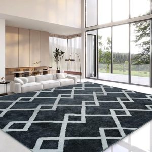 HOMBYS 9 x 12 ft Moroccan Style Area Rug for Modern Contemporary Home Deco | HOMBYS Geometric Boho Non-Slip Floor Ca