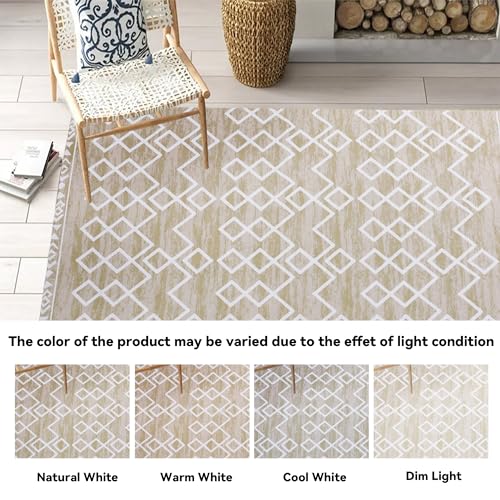 514zio8r6bl.jpg HOMBYS 10 x 14 ft Moroccan Style Area Rug - Modern Geometric Contemporary Home Deco for Living Room and Bedroom | HO